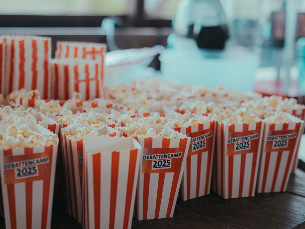 Popcorn‑Snacks als Pausenverpflegung für Workshops und Tagungen auf Fridas Pier in Stuttgart.